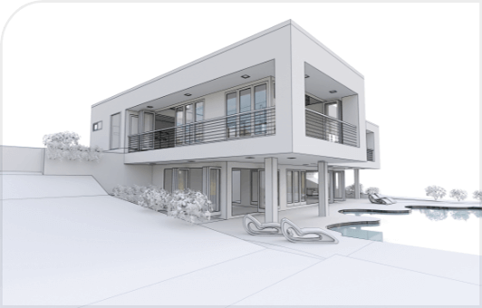 3d render modern house